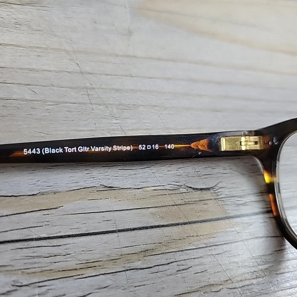 Coach HC6103 5443 Cat Eye Black Tort Gltr Varsity‎ Stripe Womens Eyeglasses 54mm
